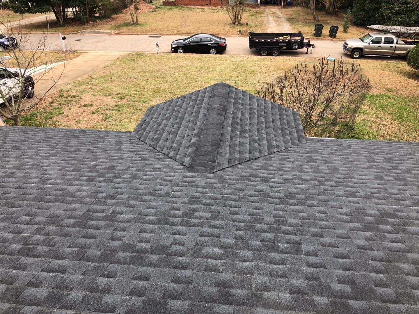 the shingle master gutted home renovation in raleigh rooftop