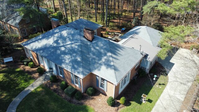 The shingle master ranch on durham golf course rooftop view