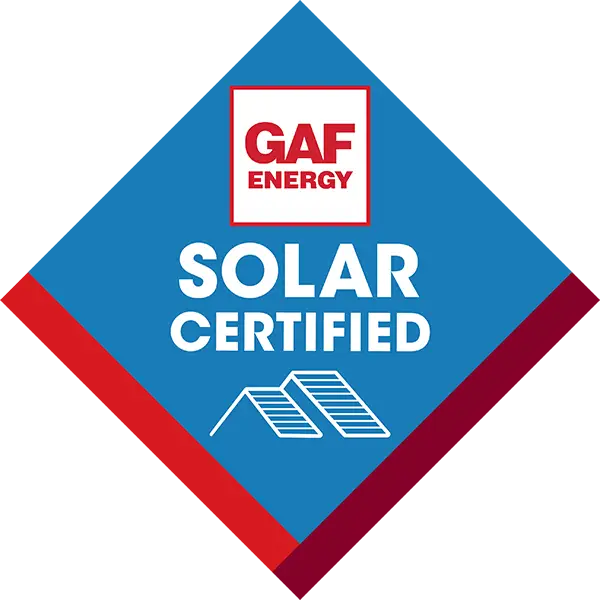 shingle master gaf energy solar certified installer logo