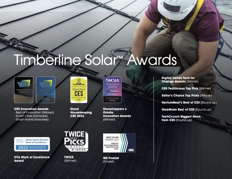 GAF Energy Timberline Solar CES Awards