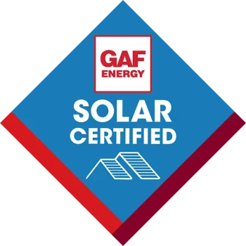 shingle master gaf energy solar certified installer logo